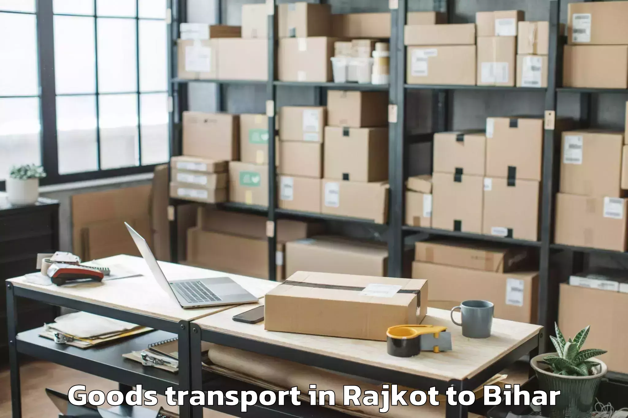 Top Rajkot to Khajauli Goods Transport Available